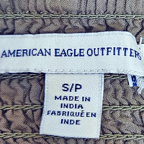 American Eagle Smocked Open Back Tiered Slip Dress, Size Small - Picture 3 of 3